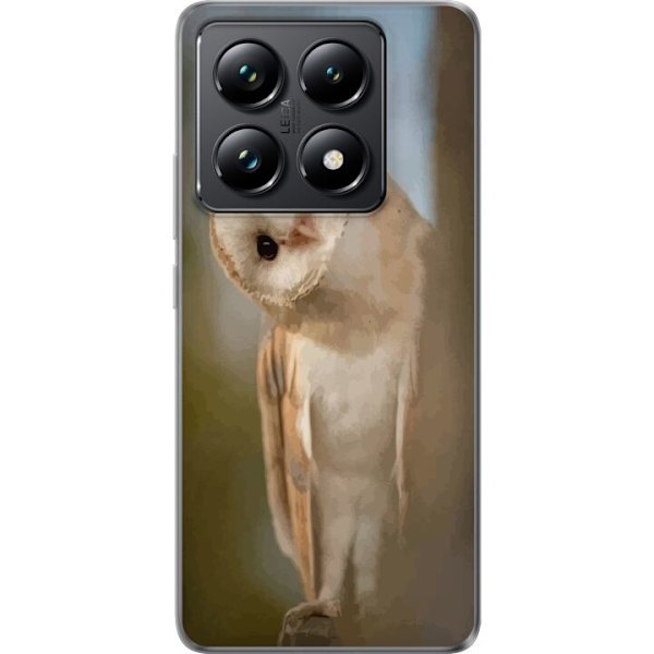 Xiaomi 14T Gennemsigtig cover Ugle Nysgerrig Blik Fuglemotiv Skov Natur Grafisk Design Populært Motiv Dyr Tema Dekoration