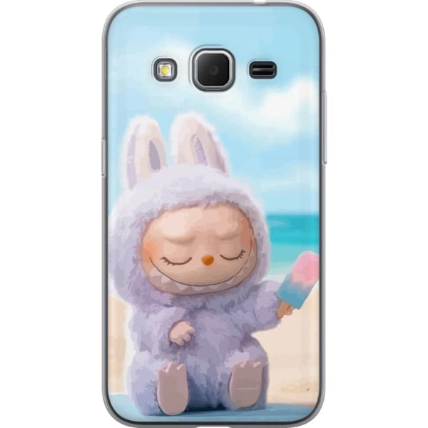 Samsung Galaxy Core Prime Genomskinligt Skal Labubu Pink Mood – Rosa monsterdesign