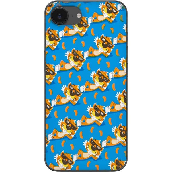 Kompatibelt Mobildeksel til Apple iPhone 16e Mønster med Chester Cheetah og ostebåter blå