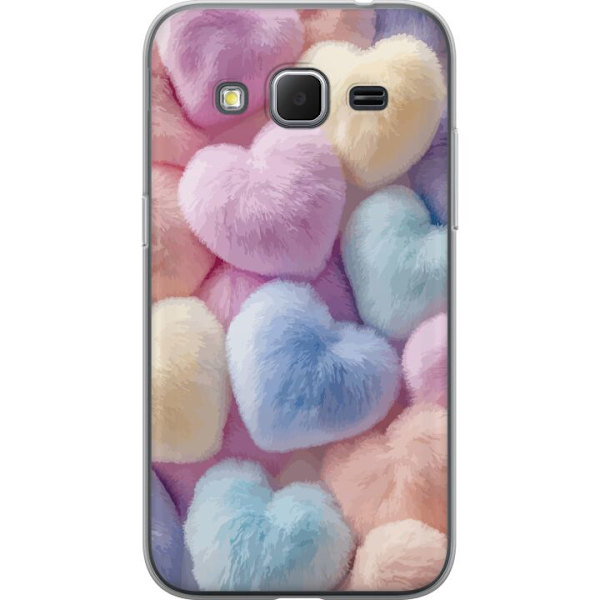 Samsung Galaxy Core Prime Genomskinligt Skal Hjärtan Kärlek Grafisk Design Romantiskt Motiv Populärt Symbol Grafiskt Mönster Dekoration