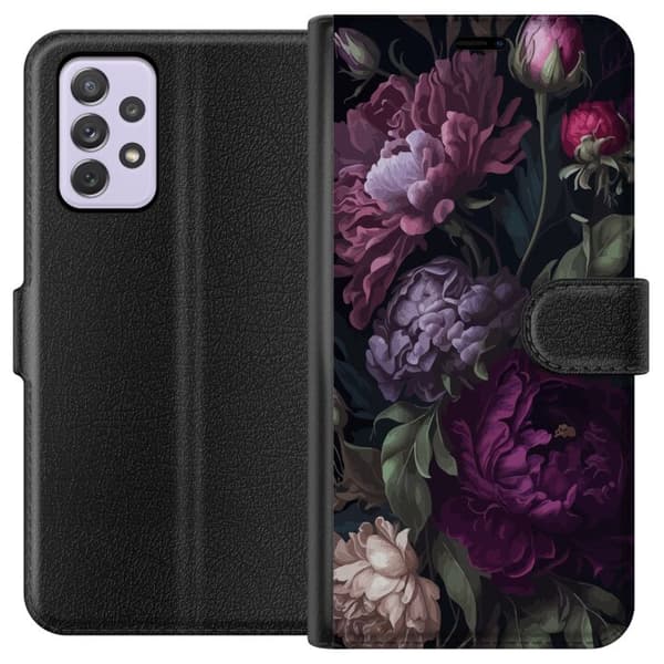 Kompatibelt Plånboksfodral till Samsung Galaxy A52s 5G Blommor