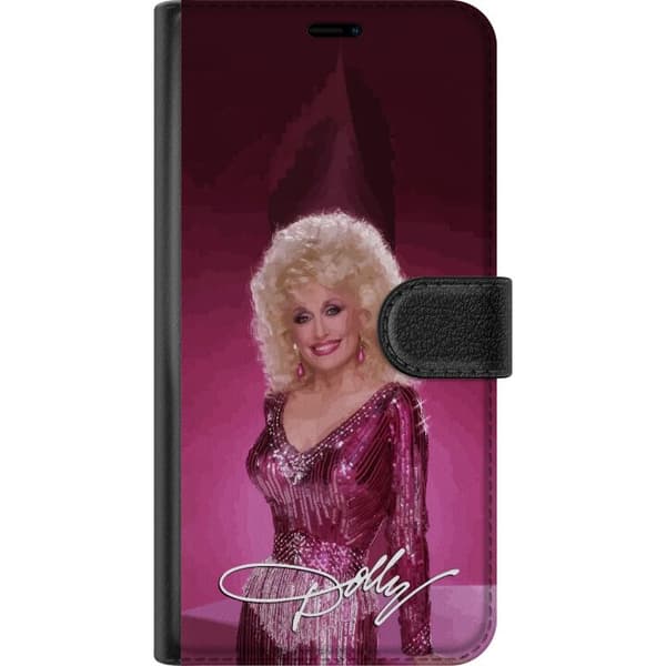 Kompatibel Tegnebogsetui til Samsung Galaxy A3 (2017) Dolly Parton i glittrande rosa klänning pink