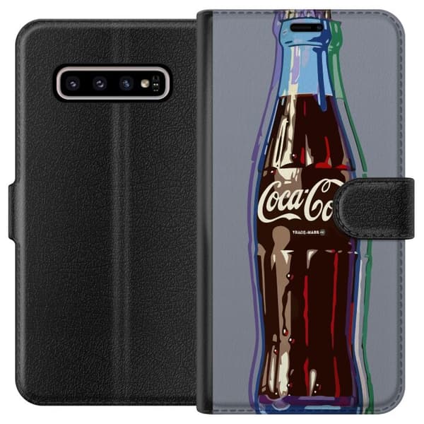 Kompatibelt Lommeboketui til Samsung Galaxy S10+ Coca Cola
