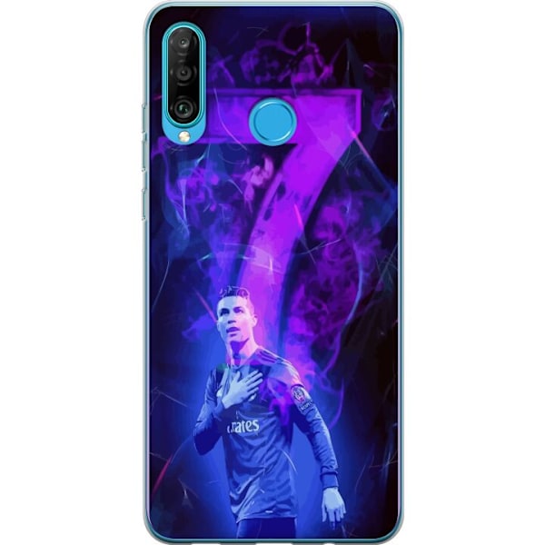 Huawei P30 lite Genomskinligt Skal Ronaldo 7 – Fotbollslegend i Action för Fans