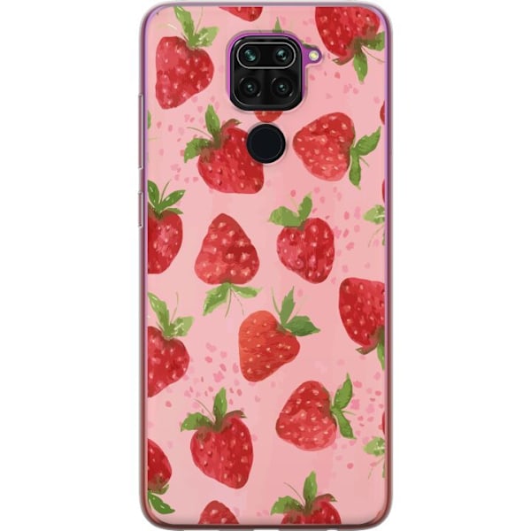 Xiaomi Redmi Note 9 Läpinäkyvä kuori Mansikkahaaveet - Retr