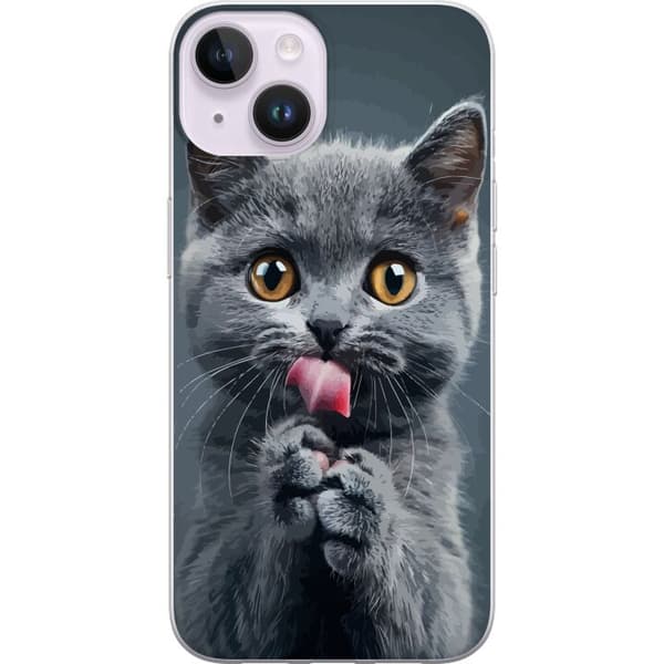 Kompatibelt Mobilskal till Apple iPhone 14 Katt