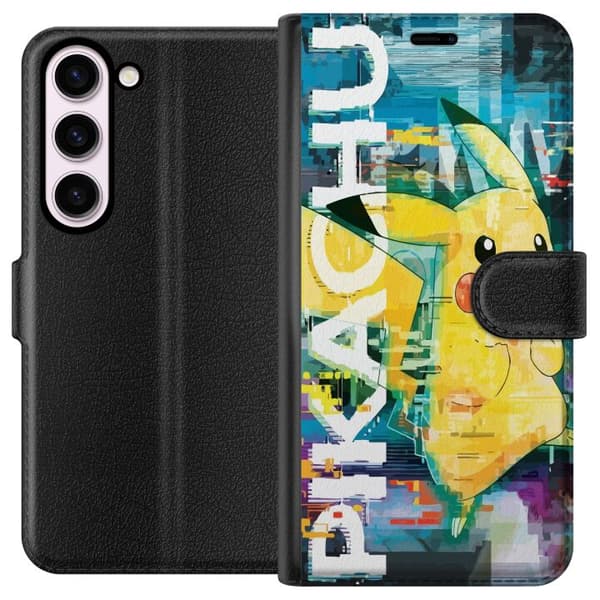 Kompatibelt Plånboksfodral till Samsung Galaxy S23 Pikachu