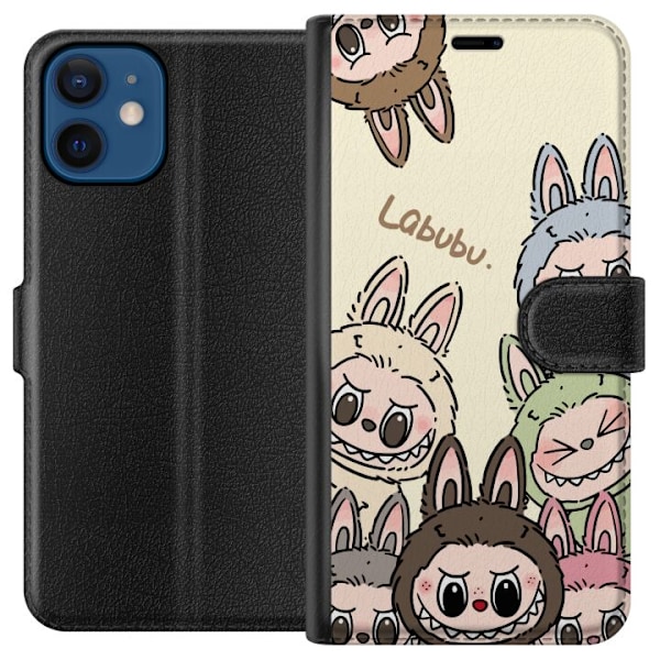 Apple iPhone 12  Tegnebogsetui Labubu Pastel Collection
