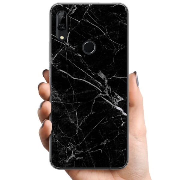 Huawei P Smart Z TPU Mobilcover Sort Marmor