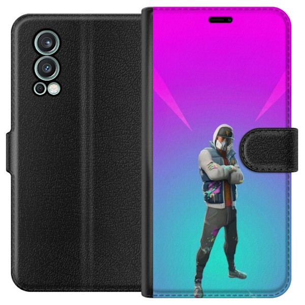 OnePlus Nord 2 5G Tegnebogsetui sort ridder fortnite