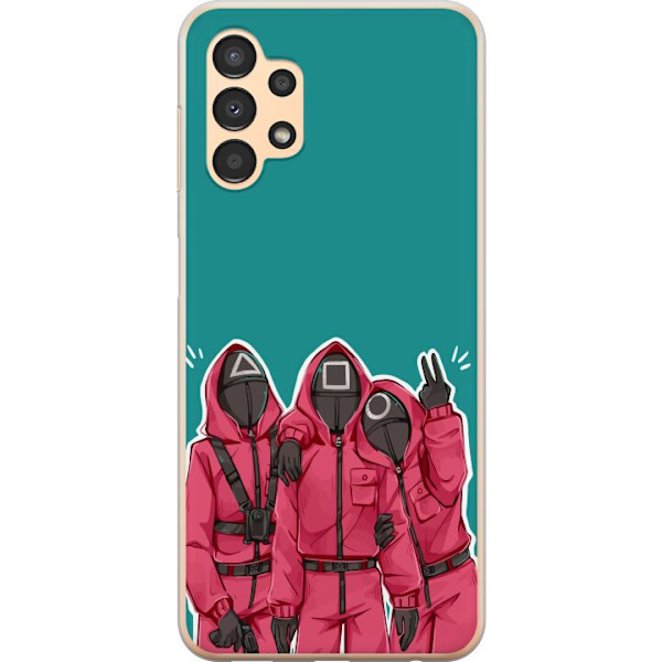 Samsung Galaxy A13 Gennemsigtig cover Squid Game Karakterer Grafisk Design Seriefigurer Populær TV Motiv Asiatisk Stil Spændende Trend