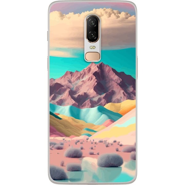 OnePlus 6 Gennemsigtig cover Farverigt landskab