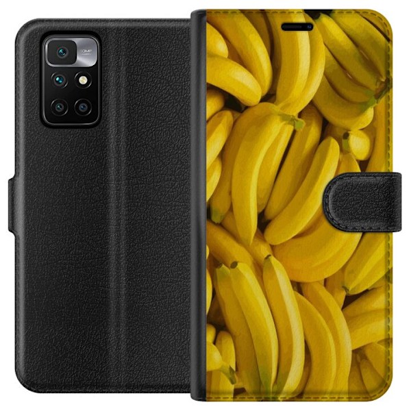 Xiaomi Redmi 10 Plånboksfodral Banana Pattern – lekfullt m