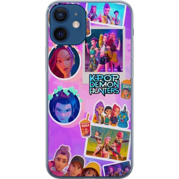 Kompatibelt Mobildeksel til Apple iPhone 12 mini Kawaii KPop Demon Hunters-vinylsamlefigur