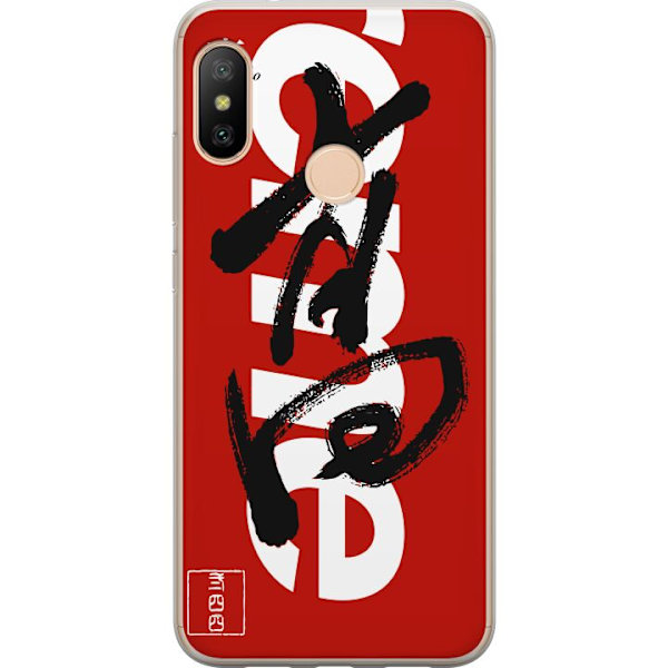 Xiaomi Redmi 6 Pro Läpinäkyvä kuori Supreme Punainen Graffiti Katupukeutuminen Suunnittelu Muotikuvake Trendikäs Graffiti Kuviointi Suosittu Urbaa