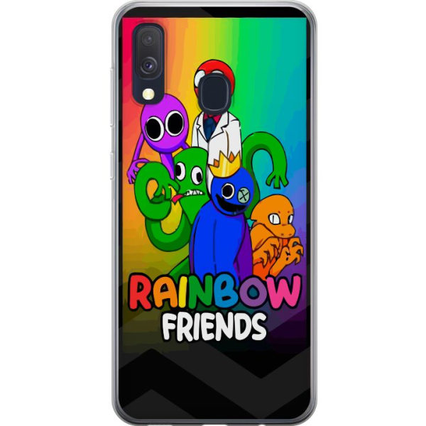 Samsung Galaxy A40 Gennemsigtig cover Rainbow Venner