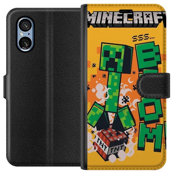 Sony Xperia 10 VI Plånboksfodral Minecraft Boom