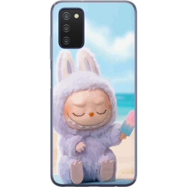 Samsung Galaxy A03s Läpinäkyvä kuori Labubu Vaaleanpunainen