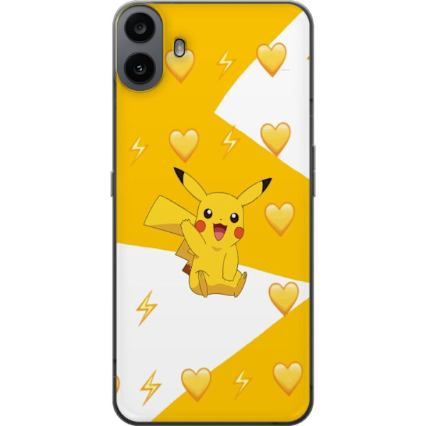 Nothing CMF Phone 1 Genomskinligt Skal Pikachu Pokémon Gaming Figur Spelmotiv Populär Ikon Tecknad Serie Pokémon GO Barnklassiker