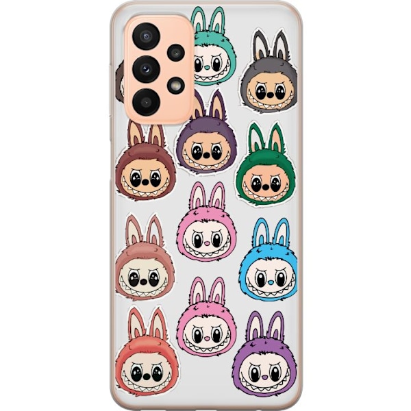 Samsung Galaxy A23 5G Läpinäkyvä kuori Labubu Macaron Monst