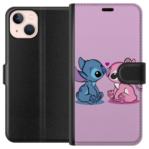 Apple iPhone 13 Tegnebogsetui Lilo og Stitch