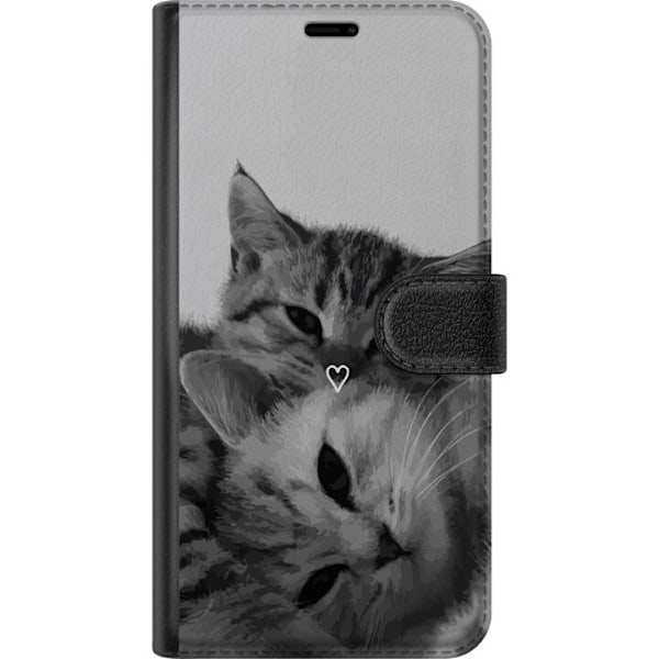 Sony Xperia L3 Plånboksfodral Katt Hjärta