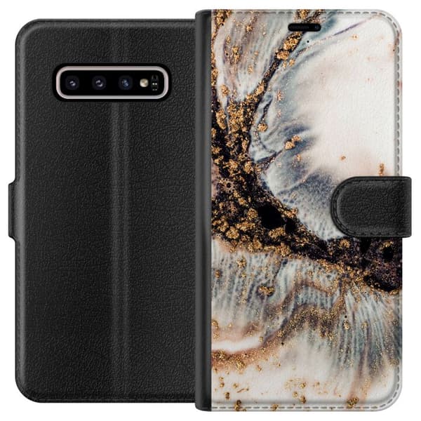 Kompatibelt Lommeboketui til Samsung Galaxy S10+ Mønster