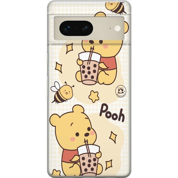 Google Pixel 7 Läpinäkyvä kuori Nalle Pooh - klassinen karh
