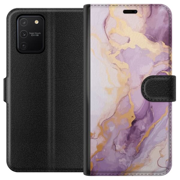 Kompatibel Tegnebogsetui til Samsung Galaxy S10 Lite Marmor Lilla Guld