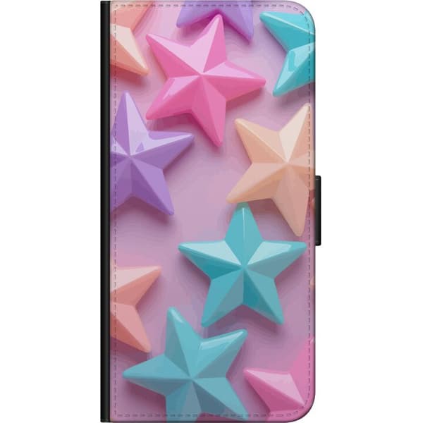 Kompatibel Tegnebogsetui til Samsung Galaxy A20s Pastelfarvede stjerner i blødt design