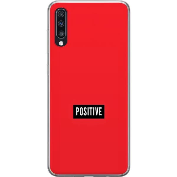 Kompatibelt Mobilskal till Samsung Galaxy A70 Positive text röd
