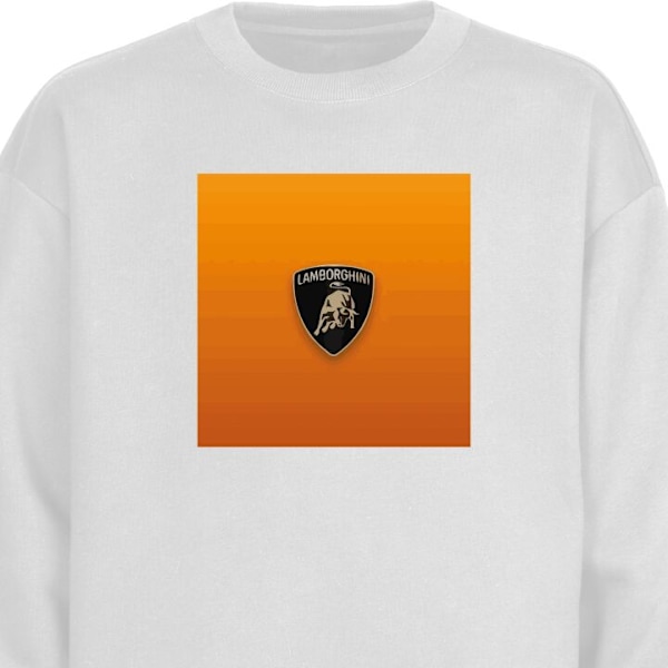 Sweatshirt för Vuxen | Klassisk Collegetröja Lamborghini vit M