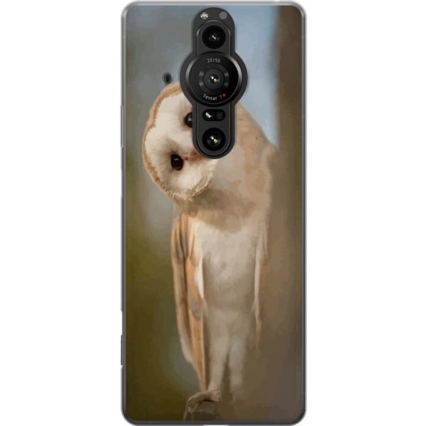 Sony Xperia Pro-I Gjennomsiktig deksel Uggla Nysgjerrig Blikk Fuglemotiv Skog Natur Grafisk Design Populært Motiv Dyr Tema Dekorasjon