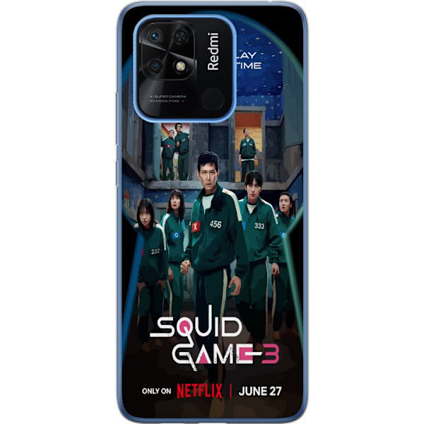 Xiaomi Redmi 10C Läpinäkyvä kuori Squid Game Kausi 3 TV-sarjan hahmot Suositut TV-sarja Motiivit Ikoni Jännitys Draama Aasialainen suunnittelu Tre