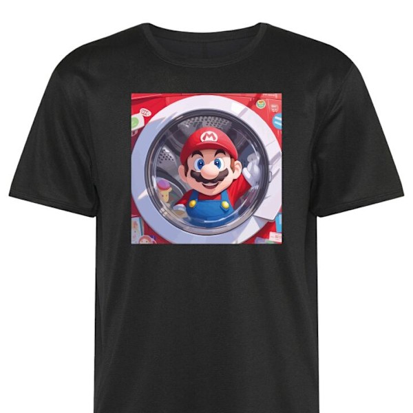 Trænings T-shirt | Sport T-shirt til Voksen Mario sort Medium