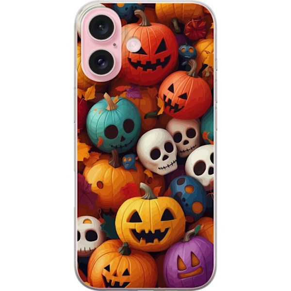 Apple iPhone 16 Genomskinligt Skal Halloween mönster 2024