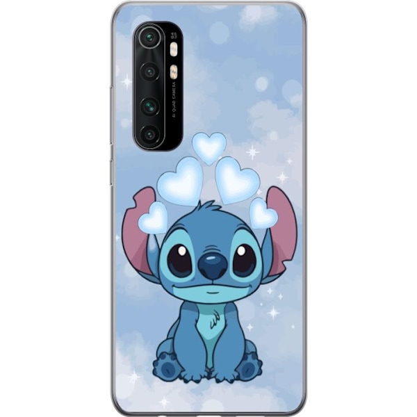 Xiaomi Mi Note 10 Lite Genomskinligt Skal Stitch Hoppande Glädje – Rolig Design för Present