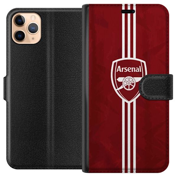 Apple iPhone 11 Pro Max Lompakkokotelo Arsenal Emblem Jalkapallo Premier League Seuravaakuna Punainen Valkoinen Ikoninen Fanit Lontoo Urheilu Motiivi