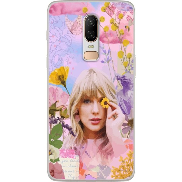 OnePlus 6 Genomskinligt Skal Taylor Swift - Blomma