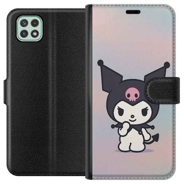 Samsung Galaxy A22 5G Lompakkokotelo Kawaii Sanrio Kuromi