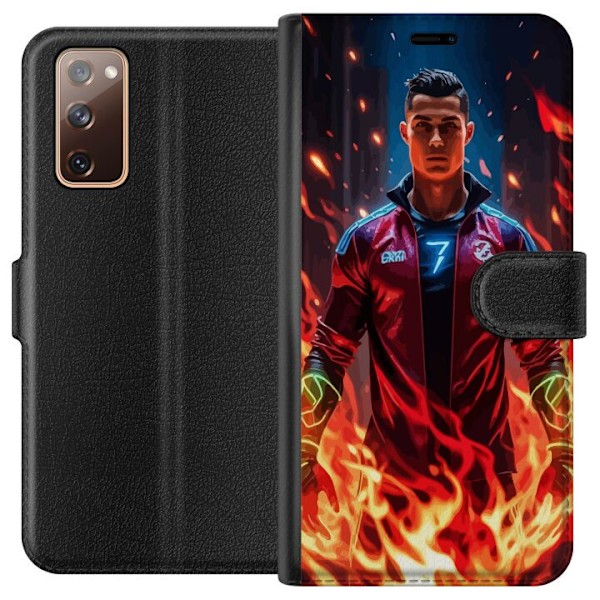 Samsung Galaxy S20 FE Tegnebogsetui Ronaldo Inferno - fodboldhelt i flammer