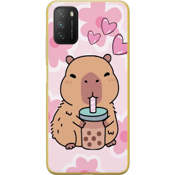 Xiaomi Poco M3  Läpinäkyvä kuori Kawaii Capybara Sydän Ani