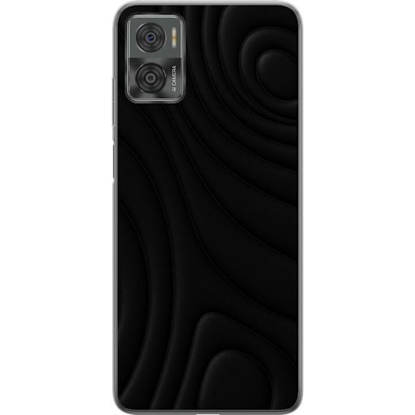 Motorola Moto E22i Gjennomsiktig deksel Svarte Bølger