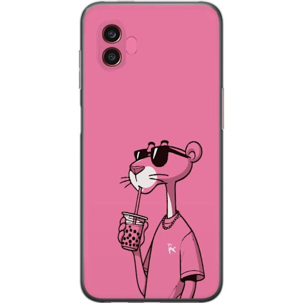 Samsung Galaxy Xcover6 Pro Läpinäkyvä kuori Pink Panteri Juoma