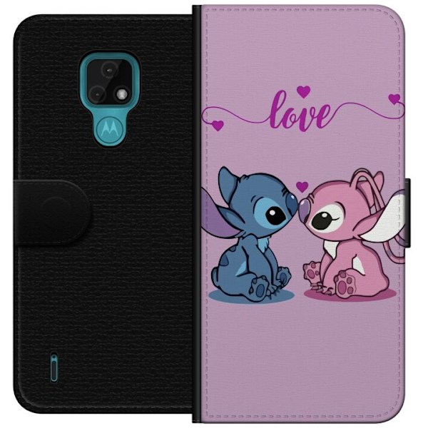 Motorola Moto E7 Plånboksfodral Lilo & Stitch – Angel Editi