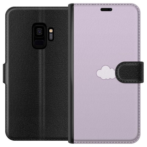 Samsung Galaxy S9 Tegnebogsetui Lilla Sky - minimalistisk sky på lilla baggrund