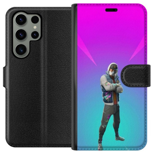Samsung Galaxy S23 Ultra Tegnebogsetui sort ridder fortnite