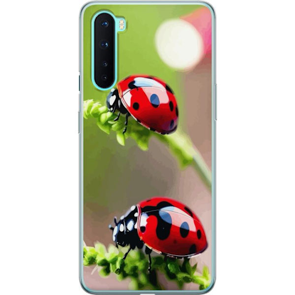 OnePlus Nord Läpinäkyvä kuori Leppäkerttu Hyönteinen Onni Symboli Luontoaihe Suosittu Graafinen Motiivi Koristelu Kesäkiertue
