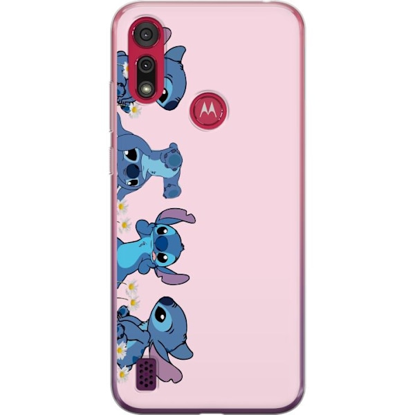 Motorola Moto E6s (2020) Genomskinligt Skal Stitch Skratt & Bus – Perfekt för Mobilskal eller Poster