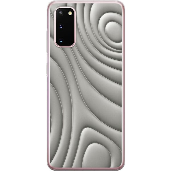 Samsung Galaxy S20 Läpinäkyvä kuori Hopea-aallot